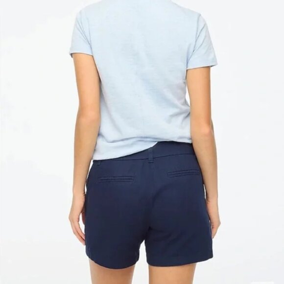 NWT J. Crew 5" Classic Chino Shorts Navy Blue 16 - Picture 2 of 9